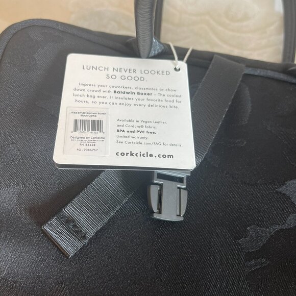 Corkcicle Baldwin Boxer Black Camo Lunch Tote - Picture 3 of 5